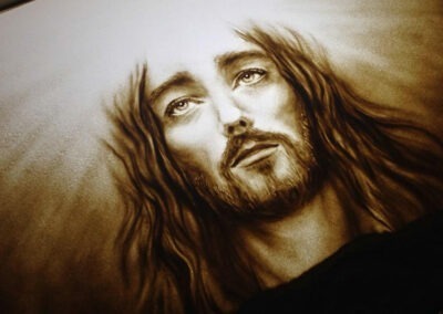 Sandmalerei-Jesus