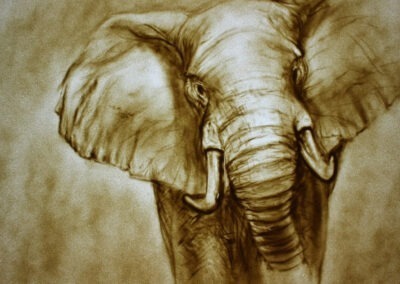 Sandmalerei-Tiere-Elephant
